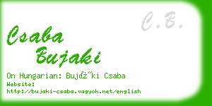 csaba bujaki business card